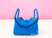 Hermes Blue Hydra Clemence Lindy 30 Handbag