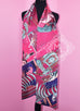 Hermes Rose Pink Silk Carre en Carres Maxi Twilly Shawl Scarf Wrap - New - MAISON de LUXE - 2