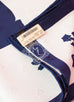 Hermes Blue Twill Silk 90 cm Harnais de Cour Tattoo Scarf