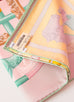 Hermes Pink Yellow Twill Silk 90 cm Cannes et Cannes Scarf