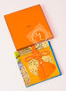 Hermes Orange Twill Silk 90 cm Parures De Samourais Scarf