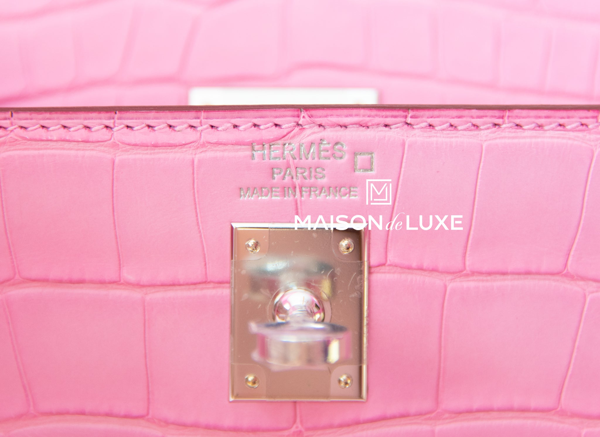 Hermès Kelly 25 Retourne 5P Bubblegum Pink Matte Alligator