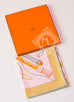 Hermes Peach Twill Silk 90 cm Fouets et Badines Scarf