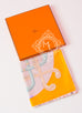 Hermes Pink Orange Twill Silk 90 cm Cannes et Cannes Scarf