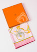 Hermes Pink Twill Silk 90 cm Les Voitures à a Transformation Scarf