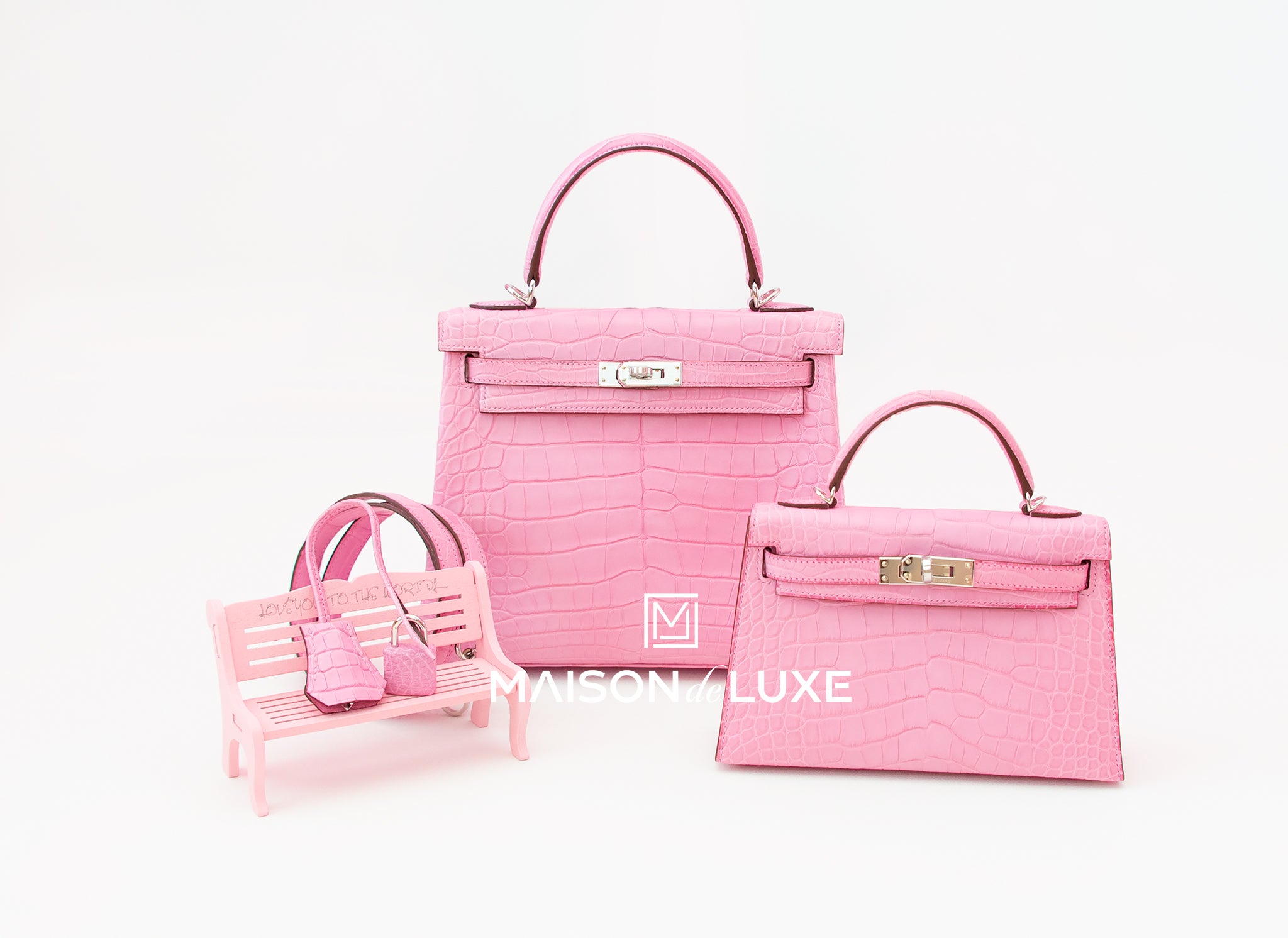 Hermes Birkin 35 Bubblegum 5P Pink Alligator Palladium Hardware