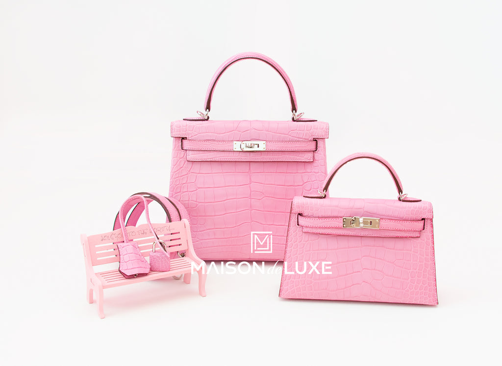 Hermes Kelly Mini 5P Bubblegum Ostrich