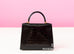 Hermes Noir Black Sellier Crocodile Kelly 25 Handbag