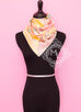 Hermes Pink Yellow Twill Silk 90 cm Cannes et Cannes Scarf