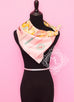 Hermes Pink Yellow Twill Silk 90 cm Cannes et Cannes Scarf