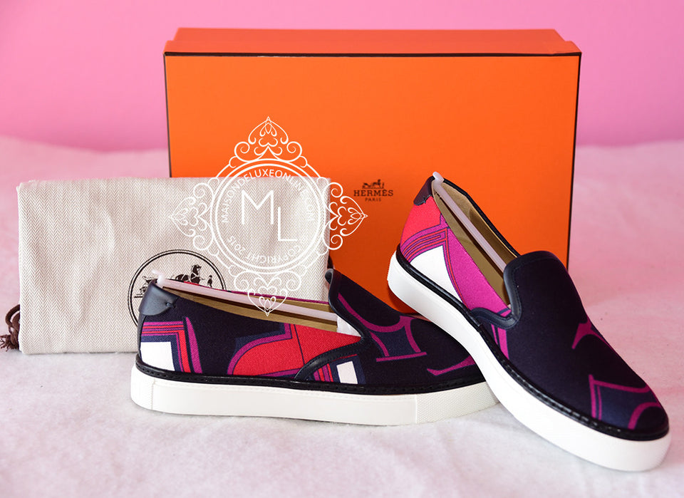 Hermes Womens Les Coupes Kick Sneaker 37 Flat Loafer Shoes - New - MAISON de LUXE - 1