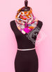 Hermes Pink Twill Silk 90 cm Sieste au Paradis Scarf