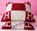 Hermes Classic Red Bordeaux Wool Cashmere Avalon Cushion Pillow - New - MAISON de LUXE - 4