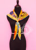 Hermes Orange Twill Silk 90 cm Parures De Samourais Scarf