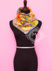 Hermes Orange Twill Silk 90 cm Parures De Samourais Scarf