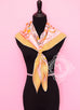 Hermes Peach Twill Silk 90 cm Fouets et Badines Scarf