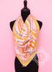 Hermes Peach Twill Silk 90 cm Fouets et Badines Scarf