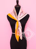 Hermes Pink Orange Twill Silk 90 cm Cannes et Cannes Scarf
