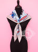 Hermes Blue Gris Twill Silk 90 cm Bouclerie Moderne Scarf