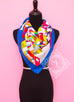 Hermes Blue Red Twill Silk 90 cm On a Summer Day Scarf