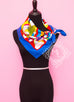 Hermes Blue Red Twill Silk 90 cm On a Summer Day Scarf