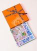 Hermes Parme Blue Twill Silk 90 cm Fleurs de Giverny Scarf