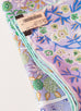 Hermes Parme Blue Twill Silk 90 cm Fleurs de Giverny Scarf