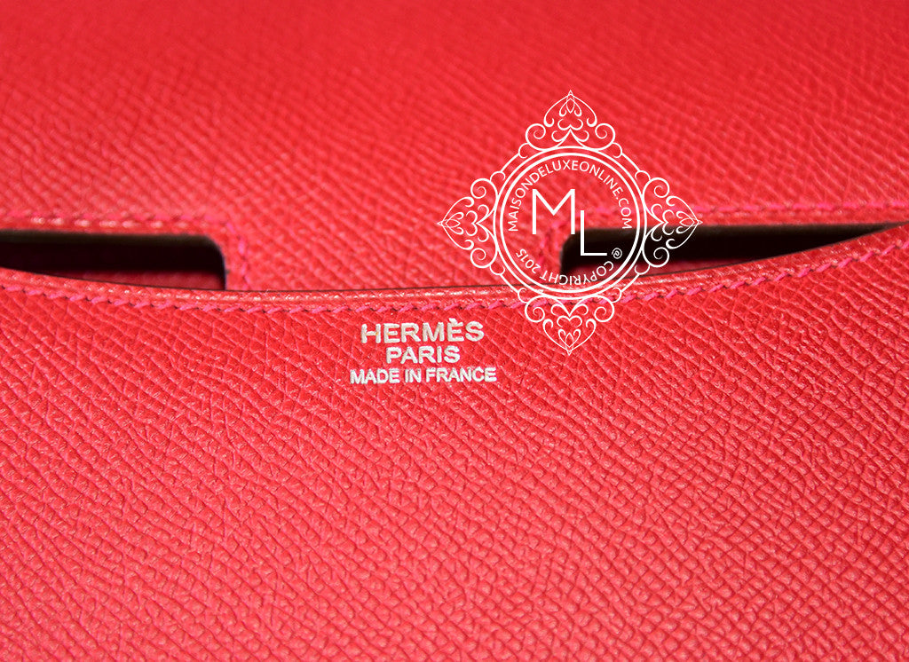 Hermès Red Swift Constance 24