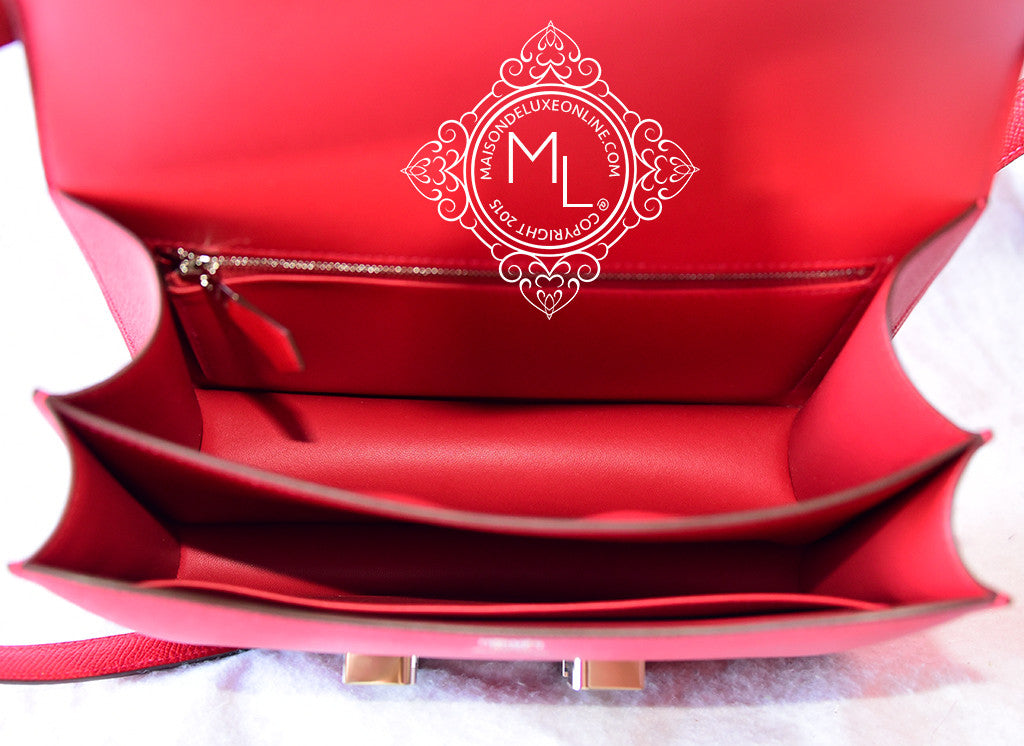 Hermes Constance Bag Epsom 24 Red 22911442