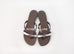Hermes Women's Metallic Silver Corfou Sandal Slipper 37 Shoes