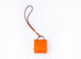 Hermes Orange Shopping Sac Bag Charm