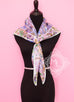 Hermes Parme Blue Twill Silk 90 cm Fleurs de Giverny Scarf
