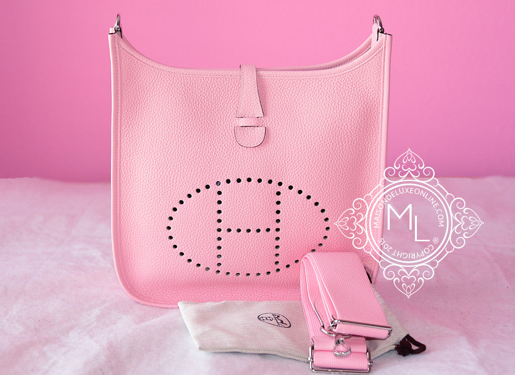 Hermes Pink Rose Sakura Evelyne III Pm Messenger Bag - MAISON de LUXE