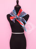 Hermes Red Blue Twill Silk 90 cm Selle d'Officier en Grande Tenue Scarf