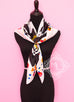 Hermes Black Twill Silk 90 cm Brides Fleuries Scarf