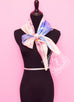 Hermes Pink Twill Silk 90 cm Etude pour un Iris Arc-en-ciel Scarf