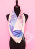 Hermes Pink Twill Silk 90 cm Etude pour un Iris Arc-en-ciel Scarf