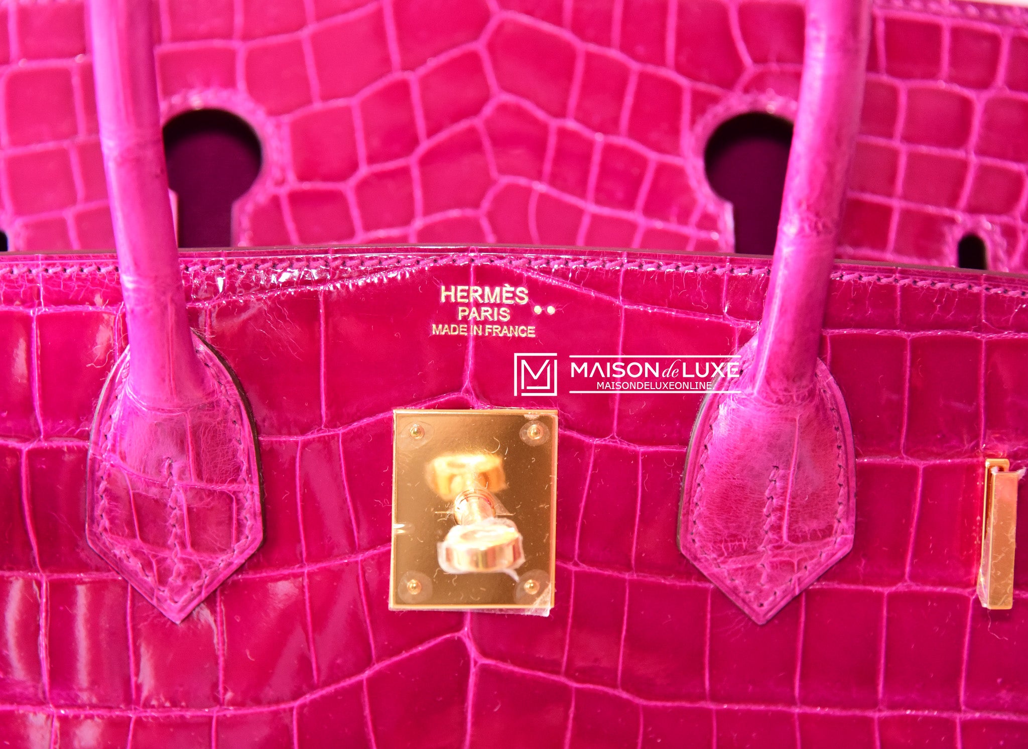 Birkin Travel Bag - Pink Crocodile – Ascot Shoes