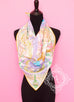 Hermes "The Horsawards" Purple Gold Twill Silk 90 cm Scarf