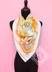 Hermes Aqua Gold Twill Silk 90 cm Paperoles Scarf