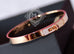 Hermes Rose Gold Pave Diamond Kelly Bracelet Bangle Small - New - MAISON de LUXE - 4