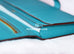 Hermes Blue Paon Green Chèvre Bearn Long Wallet Clutch