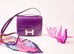 Hermes Constance Mini 18 Ultra Violet Crocodile Handbag