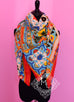 Hermes Cashmere 140 GM Collections Imperiales Rouge Jaune Lagon Shawl Scarf - New - MAISON de LUXE - 1