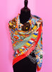 Hermes Cashmere 140 GM Collections Imperiales Rouge Jaune Lagon Shawl Scarf - New - MAISON de LUXE - 6