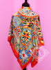 Hermes Cashmere 140 GM Collections Imperiales Rouge Jaune Lagon Shawl Scarf - New - MAISON de LUXE - 9