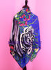 Hermes Cashmere 140 GM Tyger Tyger Blue Fuchsia Shawl Scarf - New - MAISON de LUXE - 7