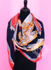 Hermes Cashmere 140 GM Grand Carrosse Rouge Ciel Shawl Scarf - New - MAISON de LUXE - 7