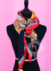 Hermes Cashmere 140 GM Grand Carrosse Rouge Ciel Shawl Scarf - New - MAISON de LUXE - 4