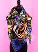 Hermes Cashmere 140 GM Tyger Tyger Aqua Purple Shawl Scarf - New - MAISON de LUXE - 1